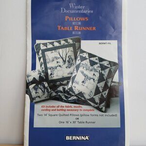 Winter Blue/Cream Pillows Or Table Runner kit by Bernina /Benartex BERWT-PIL